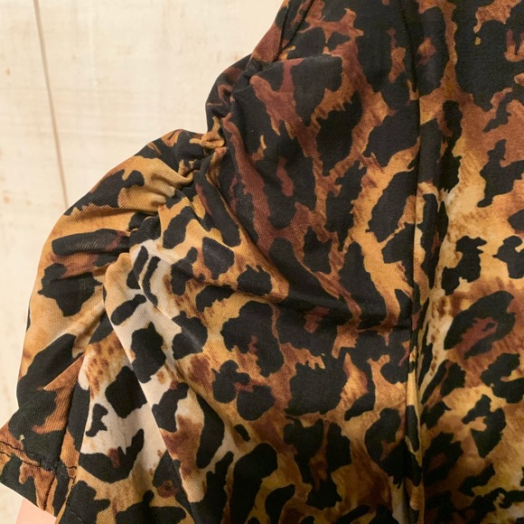 Cheetah Print Short Sleeved Top - Picture 4 of 4